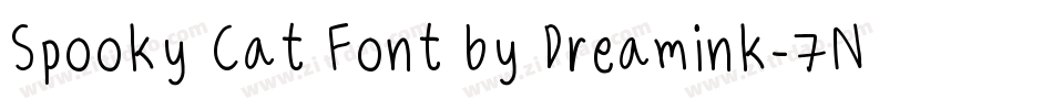 Spooky Cat Font by Dreamink-7NTypes字体转换